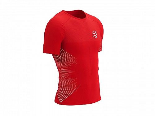 COMPRESSPORT PERFORMANCE SS TOP MAN - HIGH RISK RED / WHITE