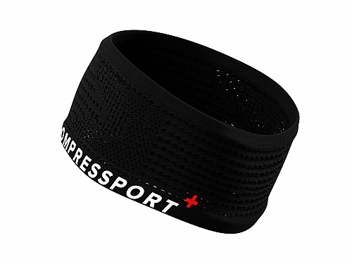Compressport Headband - BLACK WHITE