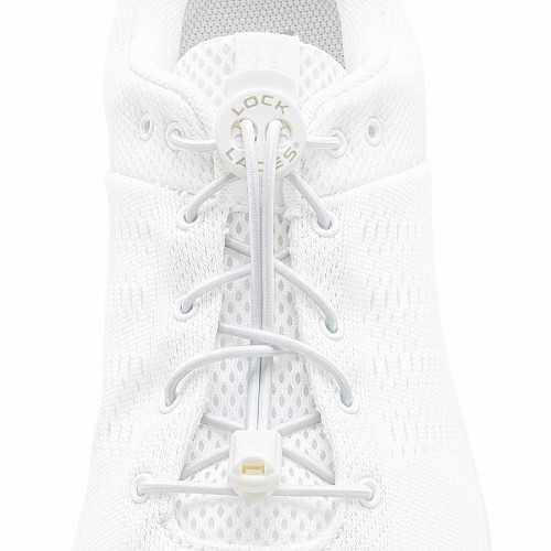 LOCK LACES Κορδόνια (SOLID WHITE)